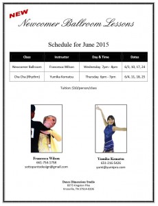 Newcomer Ballroom Schedule